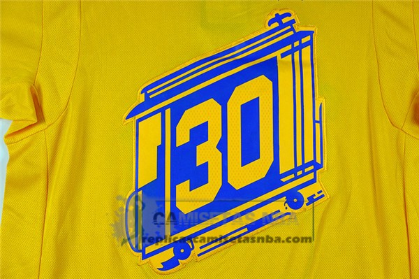 Camiseta Manga Corta Warriors City Curry Amarillo